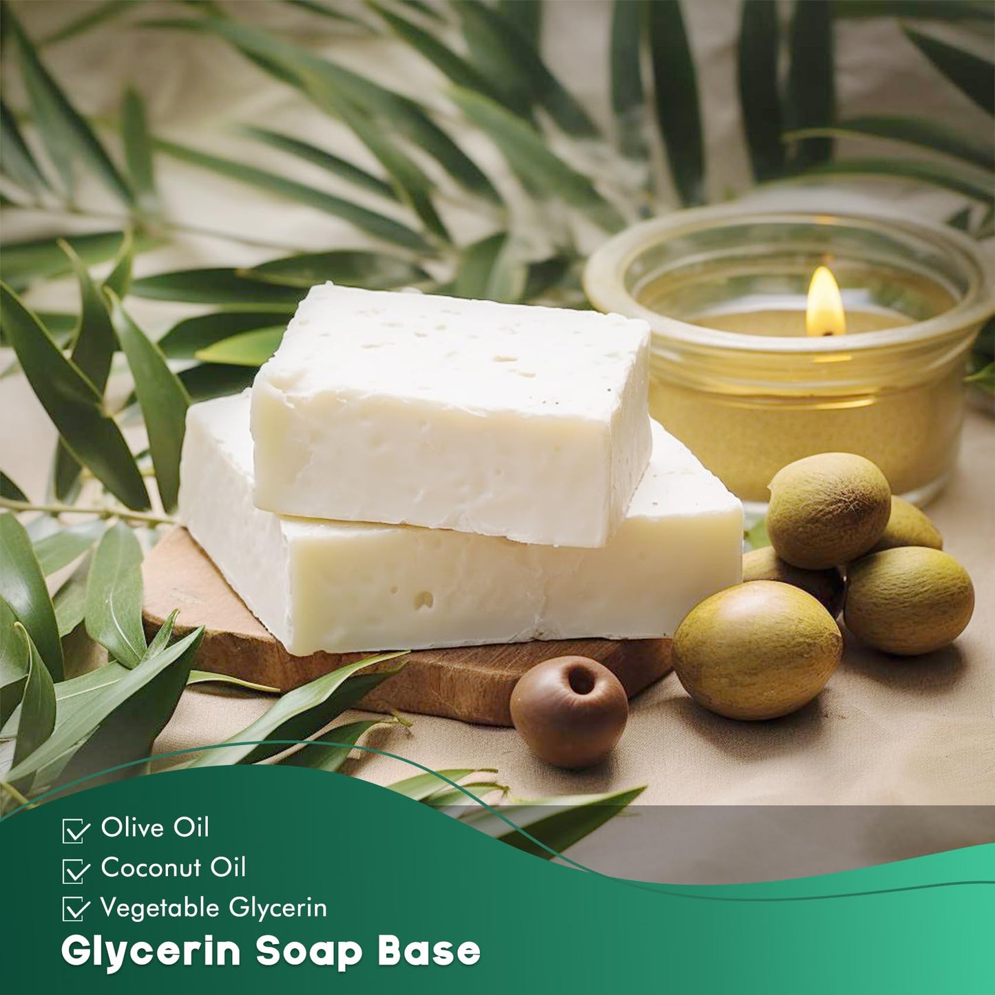 EDSRDRUS 2LB Unscented Glycerin Soap Base DIY Handmade Soap Moisturizing Melt and Pour Soap Base for Crafting, Vegetable Glycerin & Coconut Oil, Easy Beauty & Personal Care EDSRDRUS