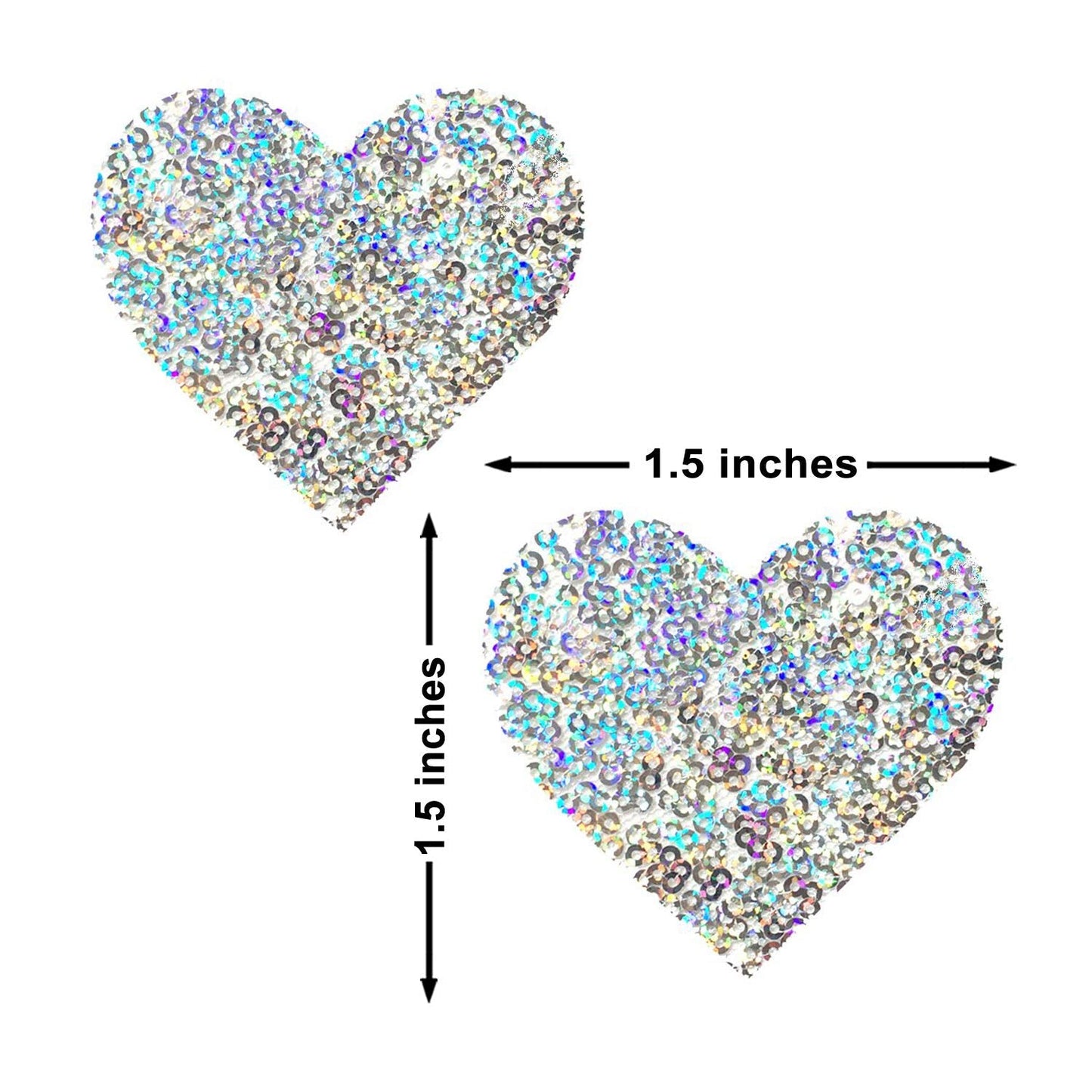 Neva Nude Unicorn Tears Sequin White Sparkle I Heart U Bodistix - Glitter Body Stickers for Festivals, Raves, & Parties | Medical Grade Adhesive Beauty & Personal Care Neva Nude