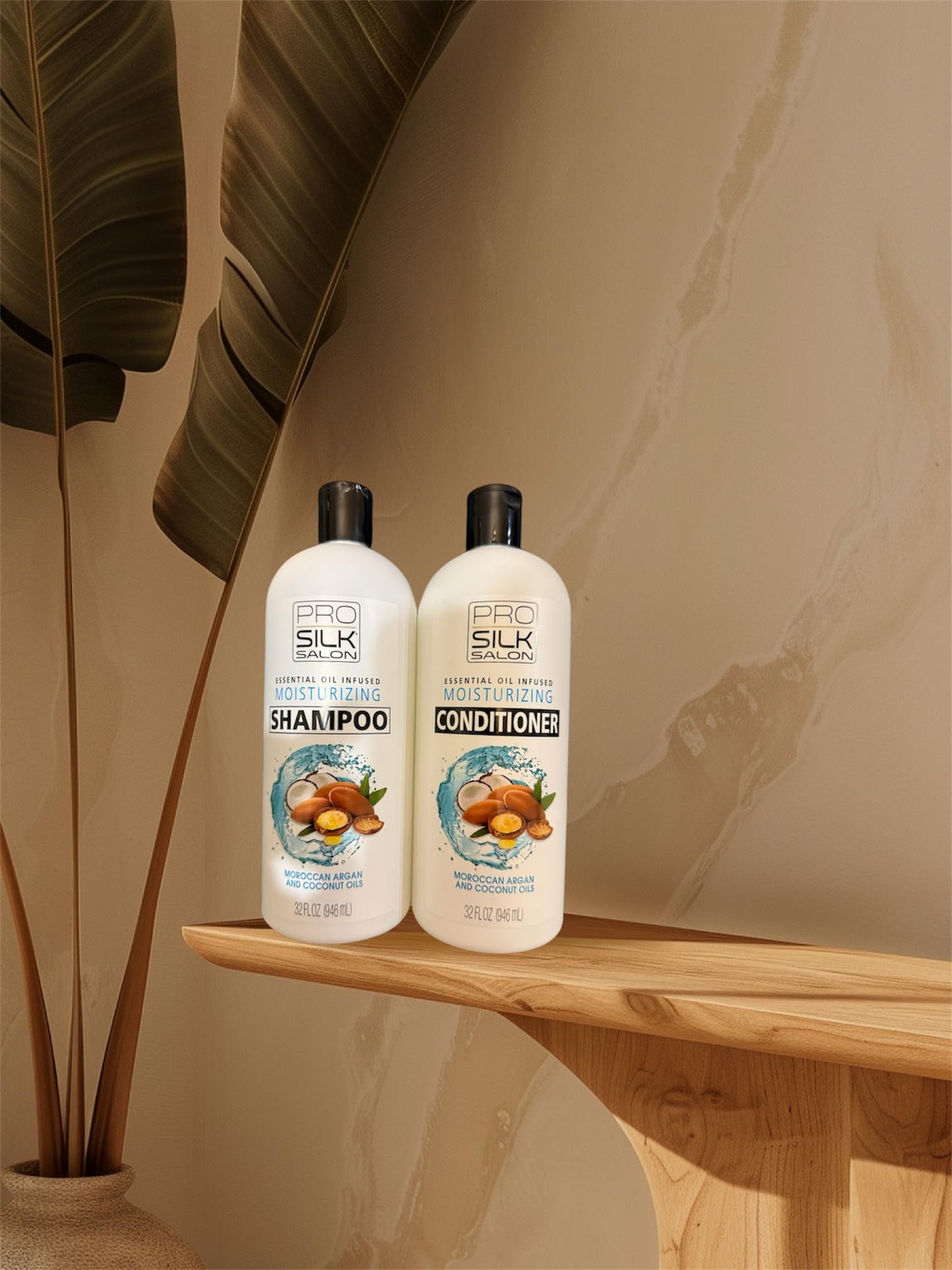 Duo shampoo & condicionador pro silk salon moracan argan adn coconut oil Beauty & Personal Care Pro silk salon