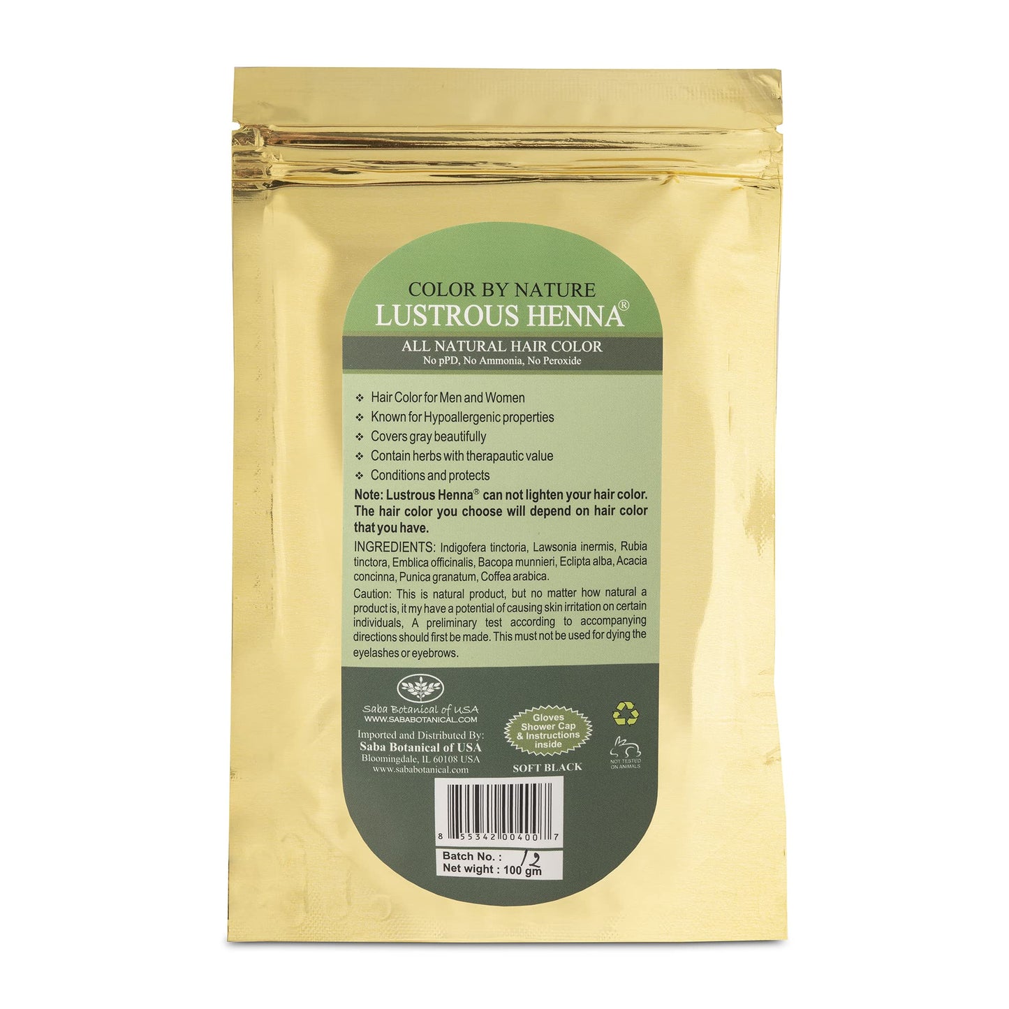 Soft Black Color By Nature Lustrous Henna 100 grams Beauty & Personal Care Lustrous Henna