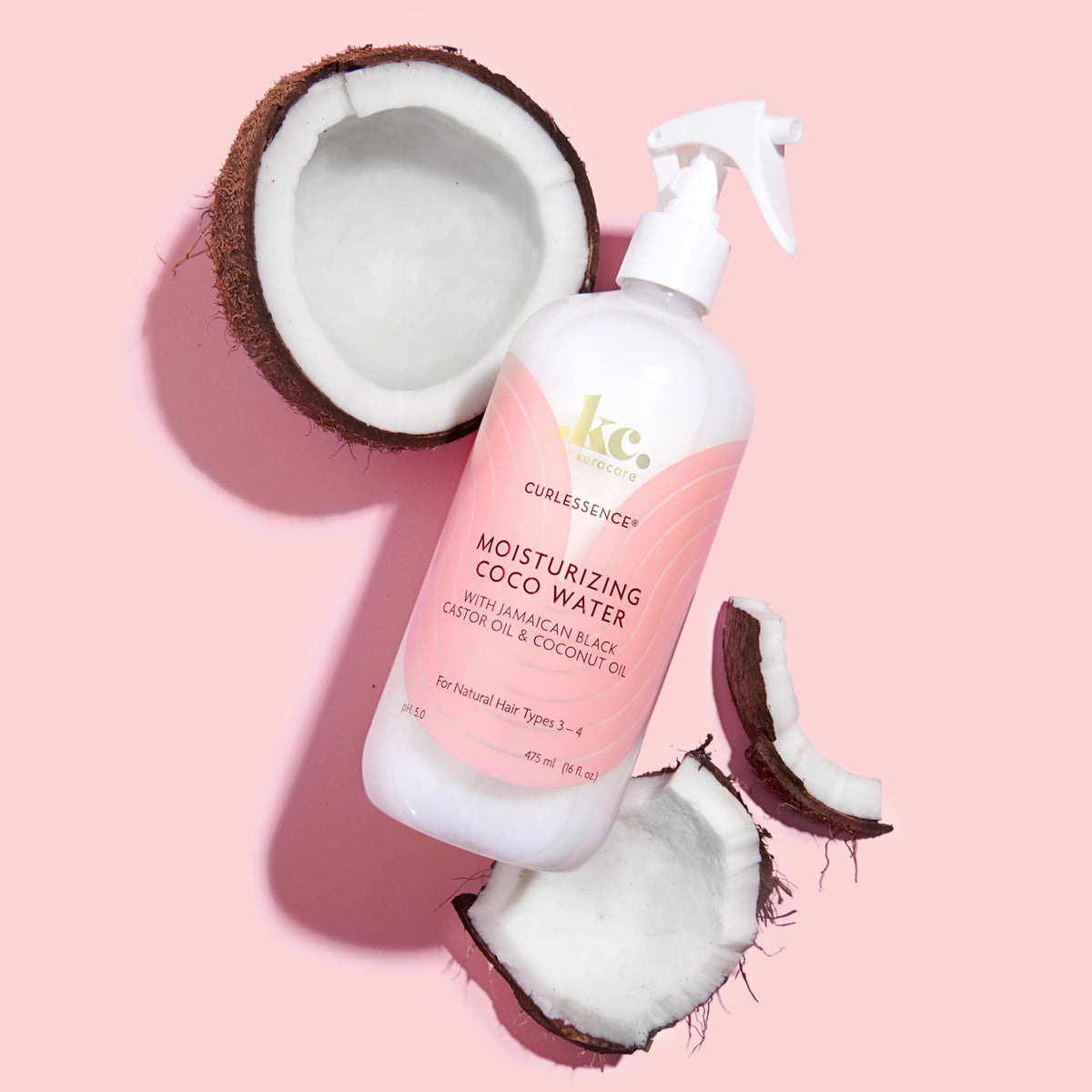 KeraCare Coconut Water - 16 oz - Light Hair Refresher Spray - Moisturizing and Hydrating - with Jamaican Black Castor Oil and Coconut Oil Beauty & Personal Care KeraCare