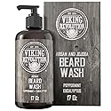 Beard Wash Shampoo w/Argan & Jojoba Oils - Softens & Strengthens - Natural Peppermint and Eucalyptus Scent - Beard Shampoo w/Beard Oil (17 oz Shampoo) Beauty & Personal Care Viking Revolution