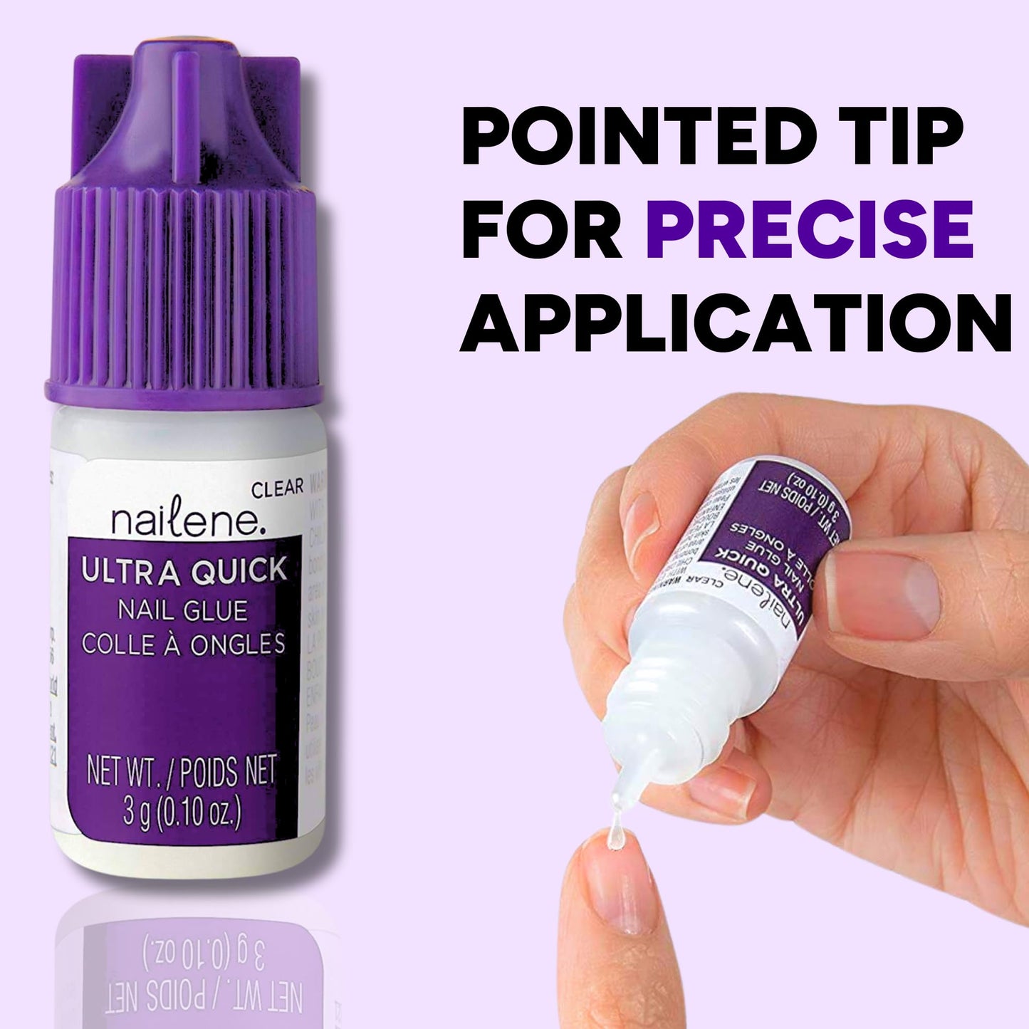 Nailene Super Strong, Fast-Drying Nail Glue - Durable, Easy to Apply False Nail Glue - Repairs Natural Nails - Quick-Drying Nail Adhesive Lasts Up Beauty & Personal Care Nailene