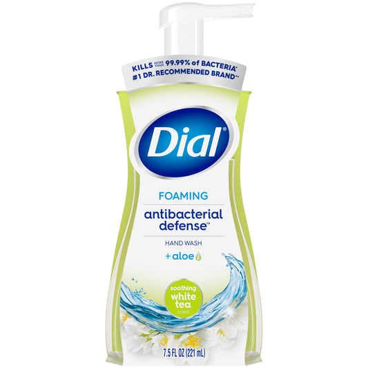 Dial Antibacterial Foaming Hand Wash, Soothing White Tea, 7.5 fl oz Beauty and Personal Care Dial Default Title