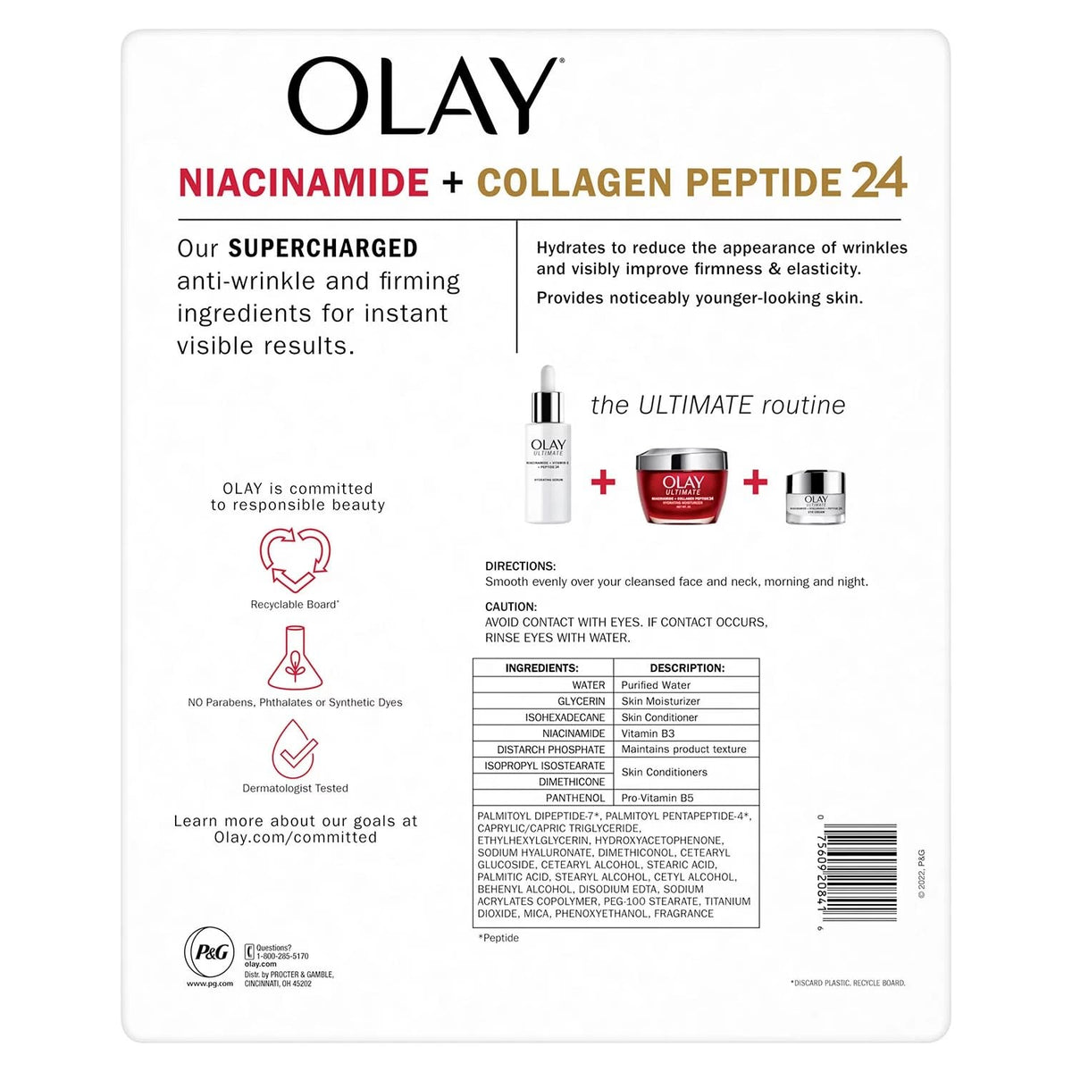 Olay Ultimate Niacinamide + Collagen Hydrating Moisturizer, 1.7 Ounce (2 Pack) Beauty & Personal Care Olay