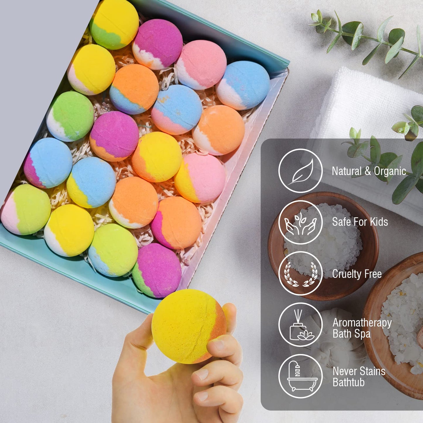 Bath Bombs for Kids with Surprise Inside, 20 Pack Kids Bath Bombs Gift Set with Toys for Girls Boys, Handmade Child-Safe Bubble Bath Fizzy Balls Kit… Beauty & Personal Care Santrela