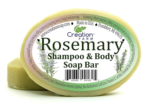 Handmade Rosemary Soap - 100% Pure Botanical Shampoo & Body Soap 8 oz (2-4 oz Bar Pack) from Creation Farm Beauty & Personal Care Creation Pharm