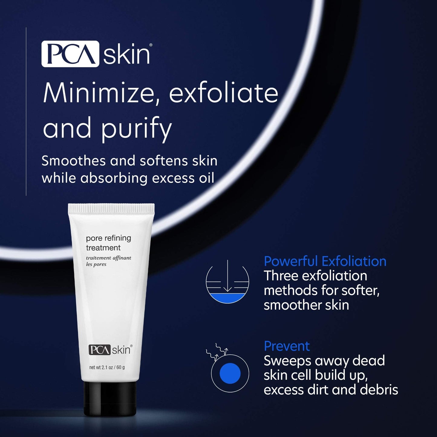 PCA SKIN Pore Refining Face Treatment - Facial Scrub Exfoliant with Mandelic Acid for Large Pores, Excess Oil, Acne & Blackheads (2.1 oz) Beauty & Personal Care PCA SKIN