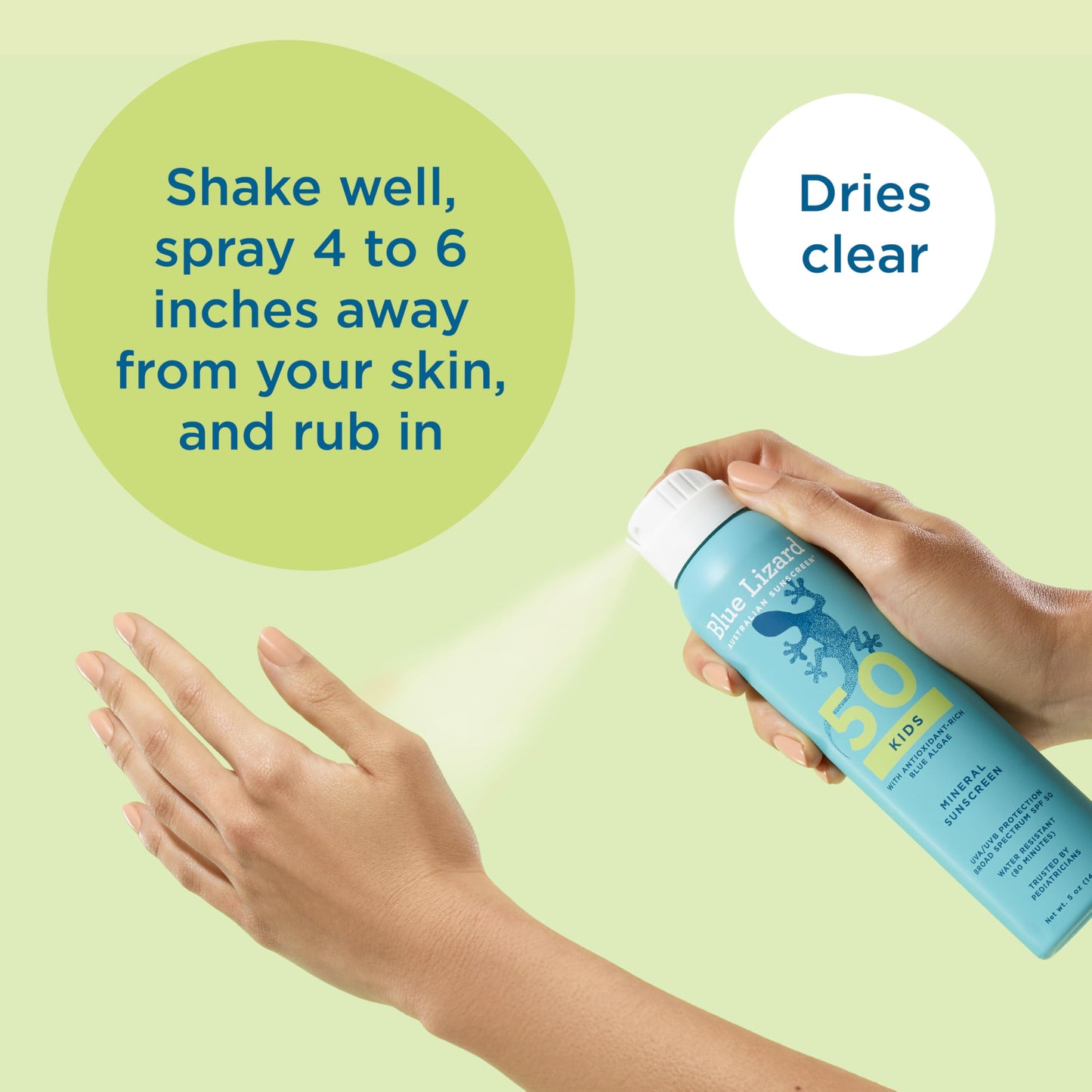 Blue Lizard Kids Mineral Sunscreen Spray SPF 50+, Brand, Broad-Spectrum UVA/UVB Protection, Water-Resistant, Zinc Oxide Formula, 5 fl oz Beauty & Personal Care BLUE LIZARD