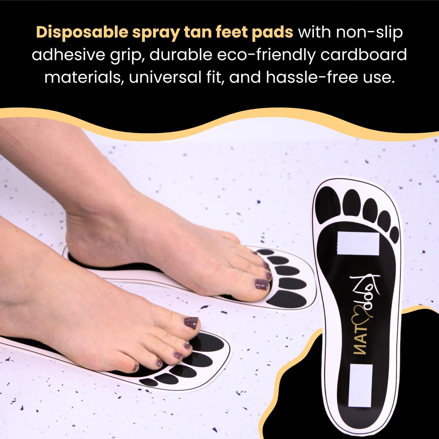 120 Pairs(240feets)Spray Tan Feet Pads Disposable & Economic Black Feet pads for Spray tanning,Use in Tanning booth,Sunless Tanning at Home or Beauty Beauty & Personal Care KOBBTAN