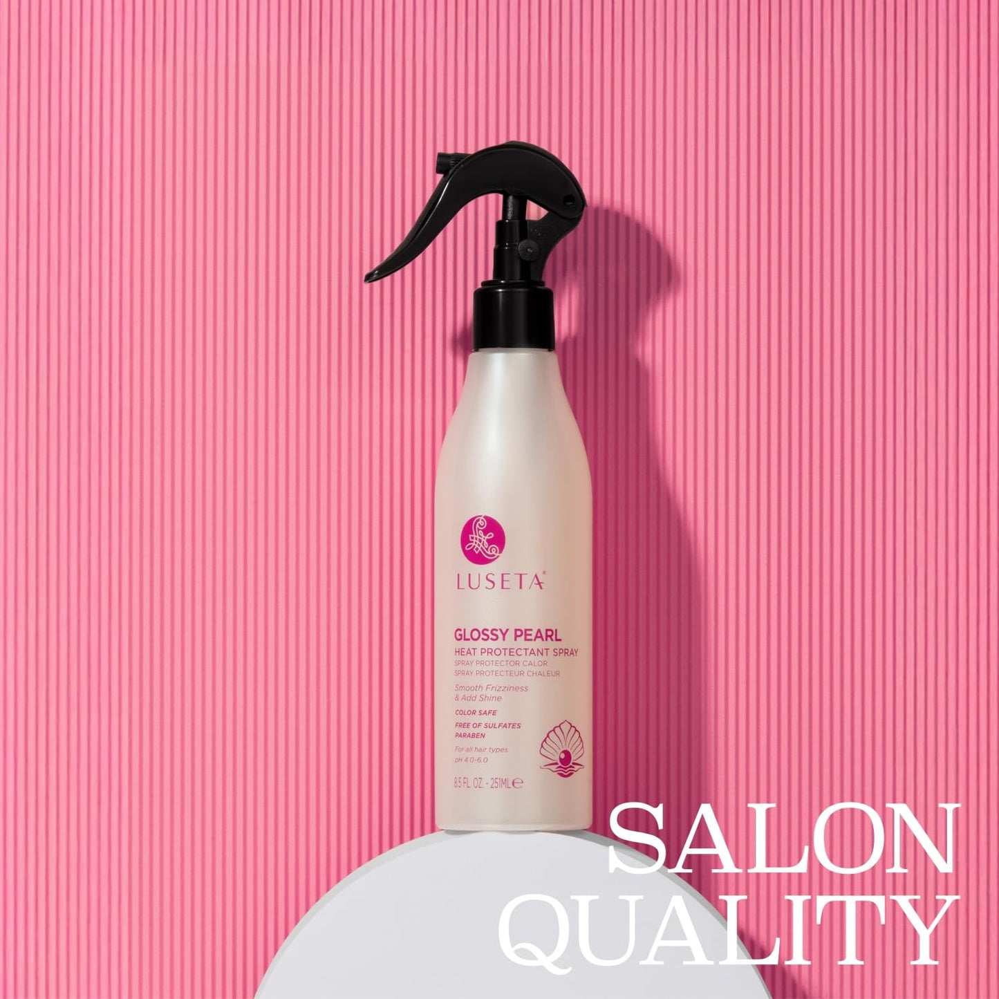 Luseta Glossy Pearl Heat Protectant Spray Smoothing Thermal Protection Treatment Enhance Shine and Add Strength for All Hair Types Protect Hair from Beauty & Personal Care L LUSETA