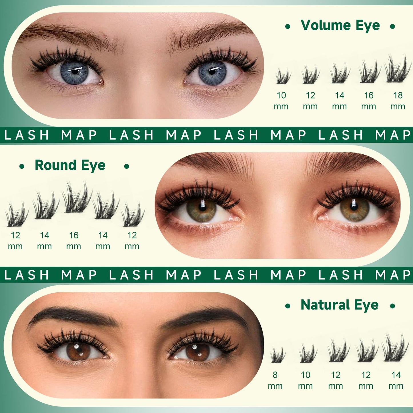 KEYYOU Lash Clusters Manga Lashes 8-18mm C Curl Ultra-Thin Natural Lash F04 Beauty and Personal Care KEYYOU