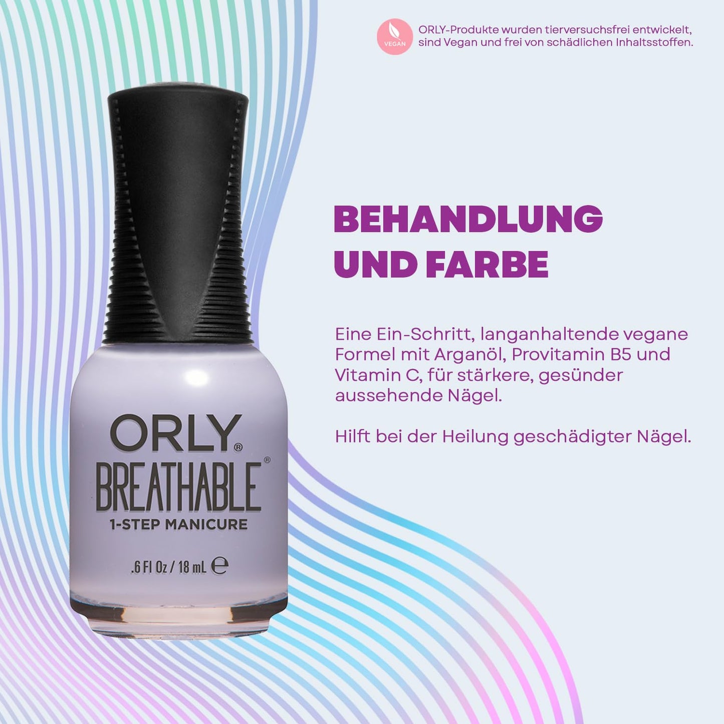 ORLY Breathable Lacquer - Treatment+Color - Patience and Peace - 18 ml/0.6 oz Beauty & Personal Care Orly
