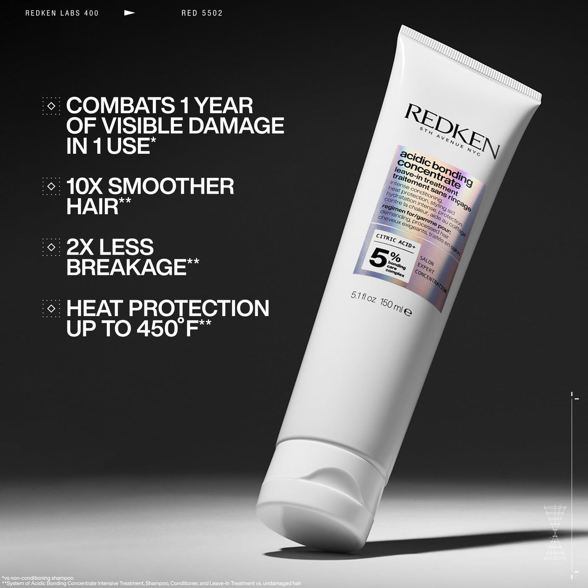 Redken Acidic Bonding Concentrate Leave-In - For Damaged Hair, 1 Fl Oz