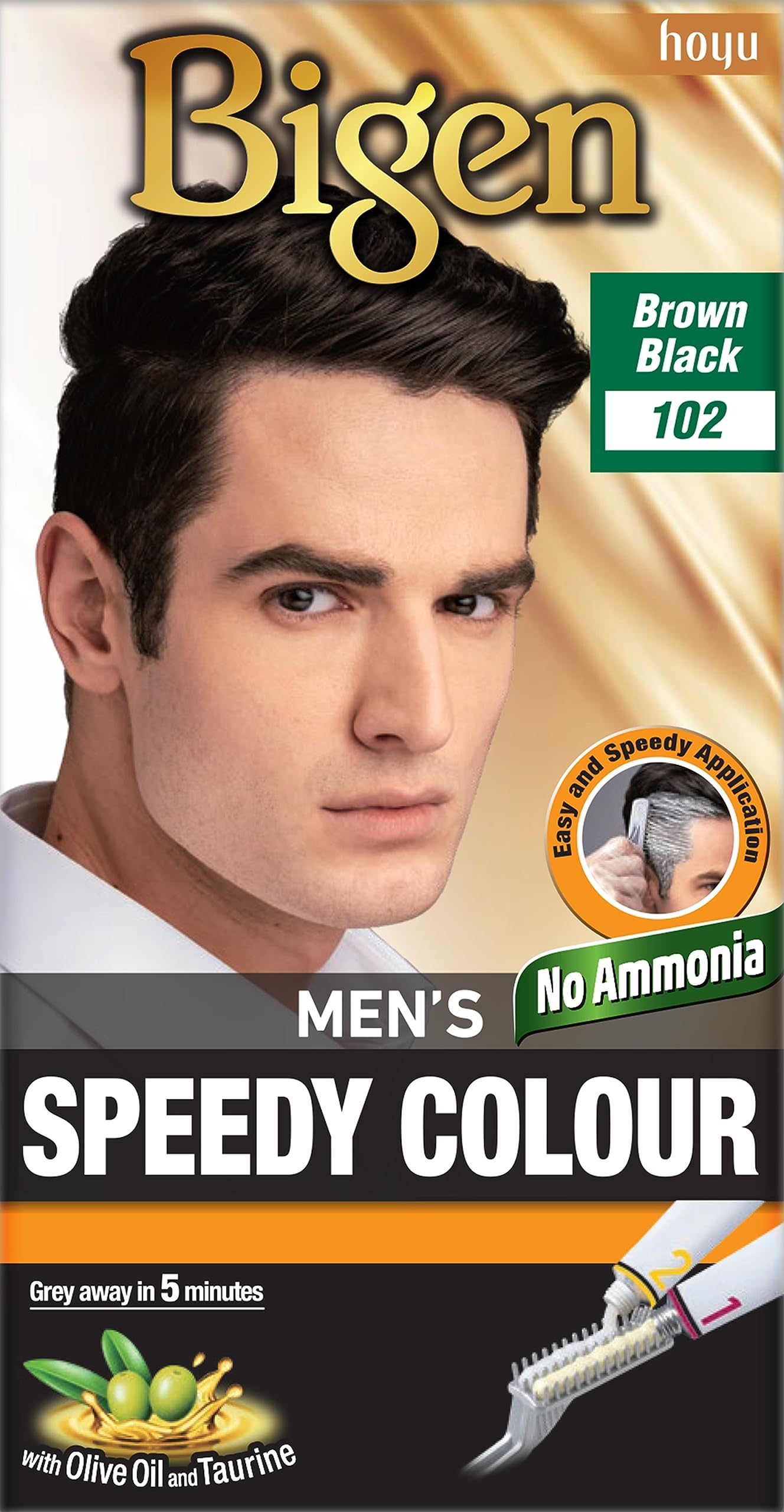 Bigen Mens Permanent Hair Colour Brown Black 102 Beauty & Personal Care Bigen