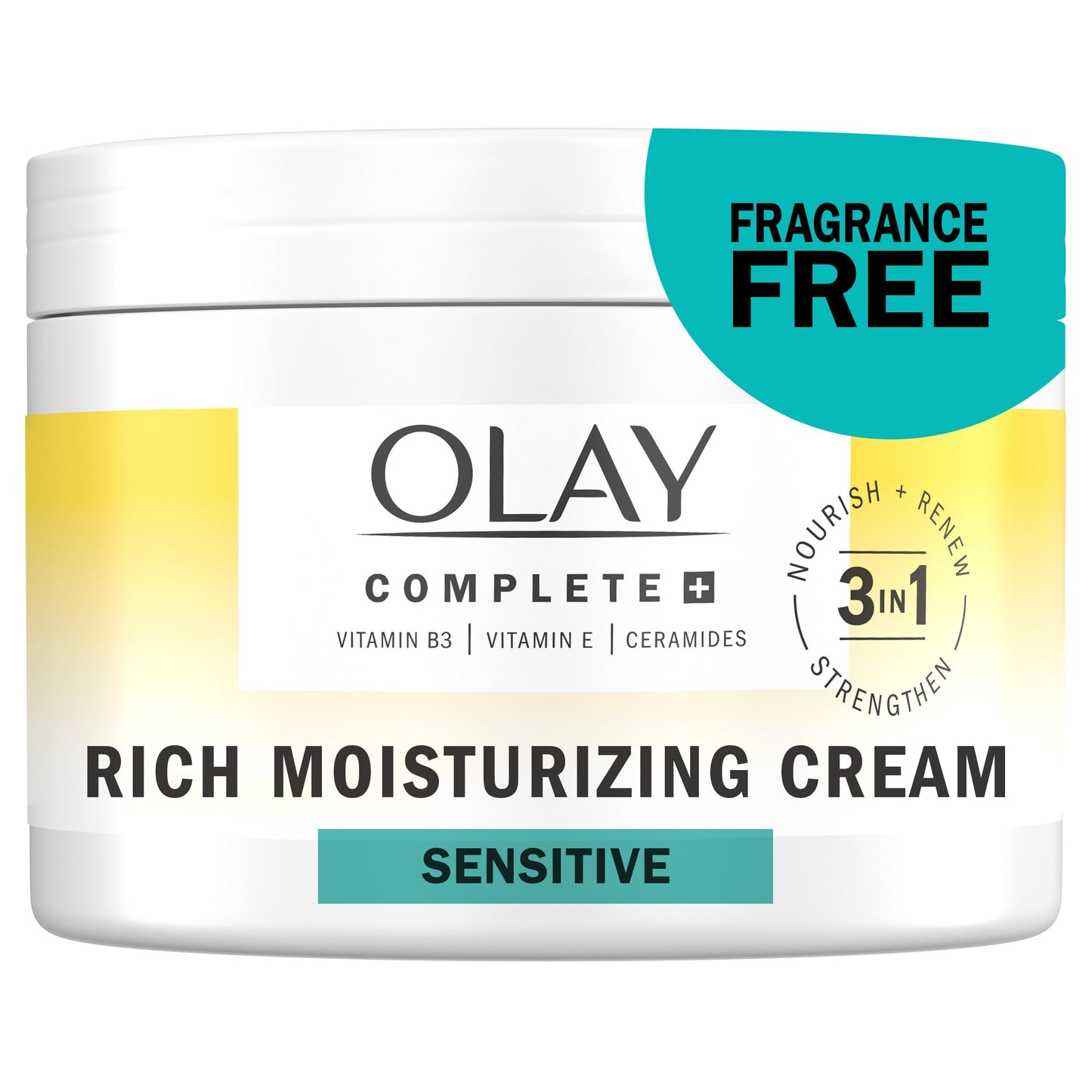 Olay Complete+ Rich Moisturizing Cream Fragrance-Free, 8.5 OZ, 3-in-1 Hydrating Face Cream for Dry Skin with Vitamin B3, Vitamin E, and Ceramides Beauty & Personal Care Olay