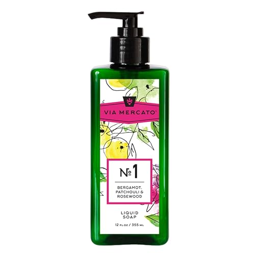 Via Mercato Liquid Soap, Shea Butter Enriched (12 oz), No. 1 - Bergamot, Patchouli & Rosewood Beauty & Personal Care Via Mercato