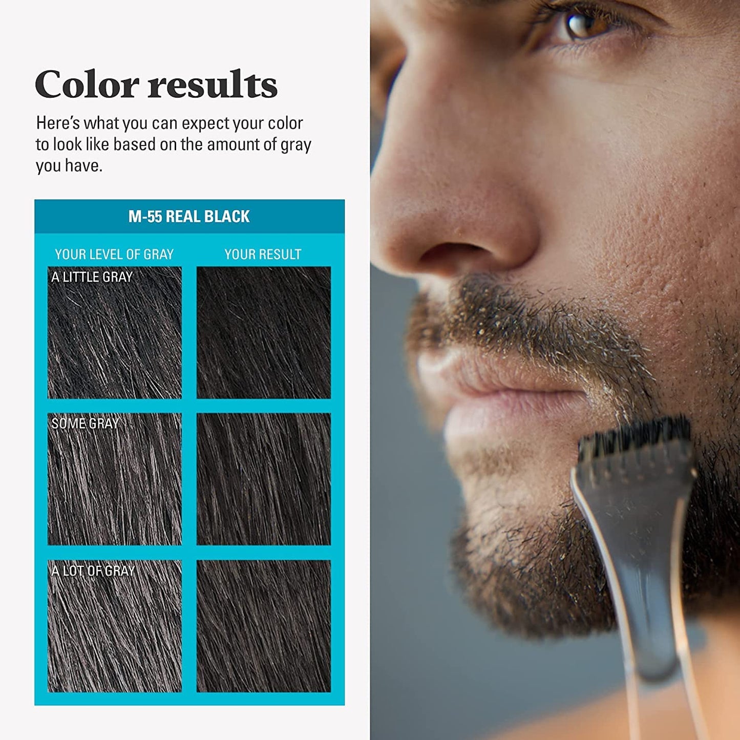 Just For Men Mustache & Beard multiple uses Beard Dye for Men with Brush Included, With Keratin Biotin Aloe and Coconut Oil for Healthy Facial Hair Beauty & Personal Care Just for Men