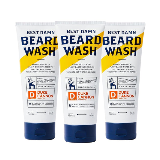 Duke Cannon Supply Co. Beard Wash Citrus Hefeweizen, 6 Fl Oz - Made with Plant-Based Ingredients to Strengthen, Rejuvenate, Soften and Condition Beauty and Personal Care Duke Cannon Supply Co.