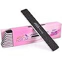 10pcs - PANA Jumbo Double-Sided Emery Nail File for Manicure, Pedicure, Natural, and Acrylic Nails - Black (Grit 60/60) Beauty & Personal Care PANA