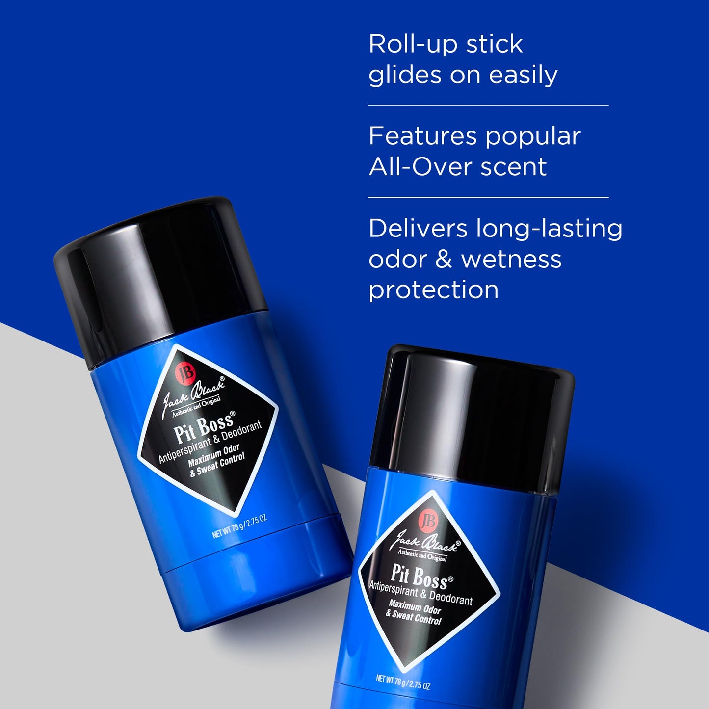 Jack Black Pit Boss Original Antiperspirant & Deodorant Men - 2.75 oz - Citrus, Mint & Oakmoss - Mens Deodorant for Sensitive Skin Beauty and Personal Care Jack Black