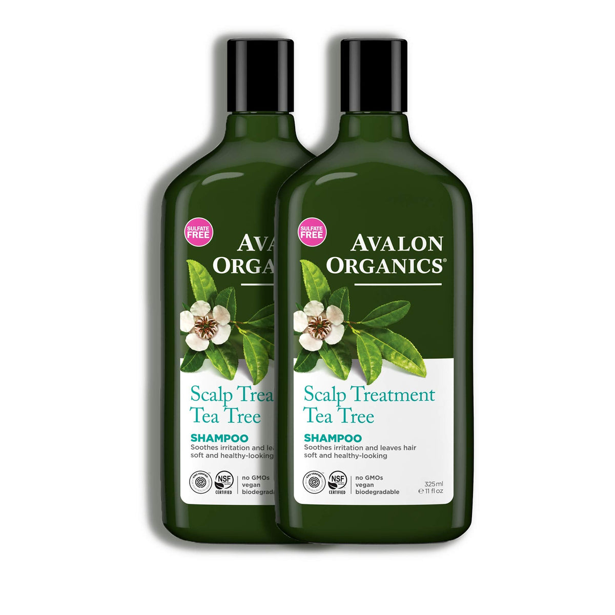 Avalon Organics Scalp Treatment Tea Tree Shampoo, 11 oz. (Pack of 2) Beauty & Personal Care Avalon Organics