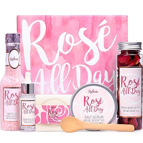BFF LOVE 6 Pcs Rose Spa Set for Women, Spa Gifts for Women, Gift Set for Her, Spa Kit for Birthday, Mother's Day, Valentine's Day Gifts Beauty & Personal Care # BFFLOVE