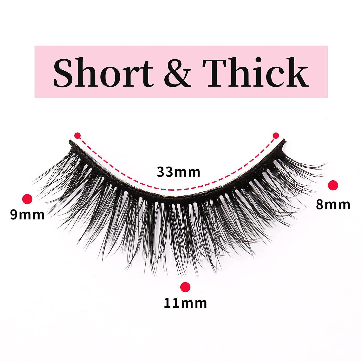 False Lashes Natural Look 6D Thick Faux Mink Lashes 10 Pairs 100% Handmake Reusable Fluffy Volume Full Strip Eye Lashes Beauty & Personal Care Tumzzle