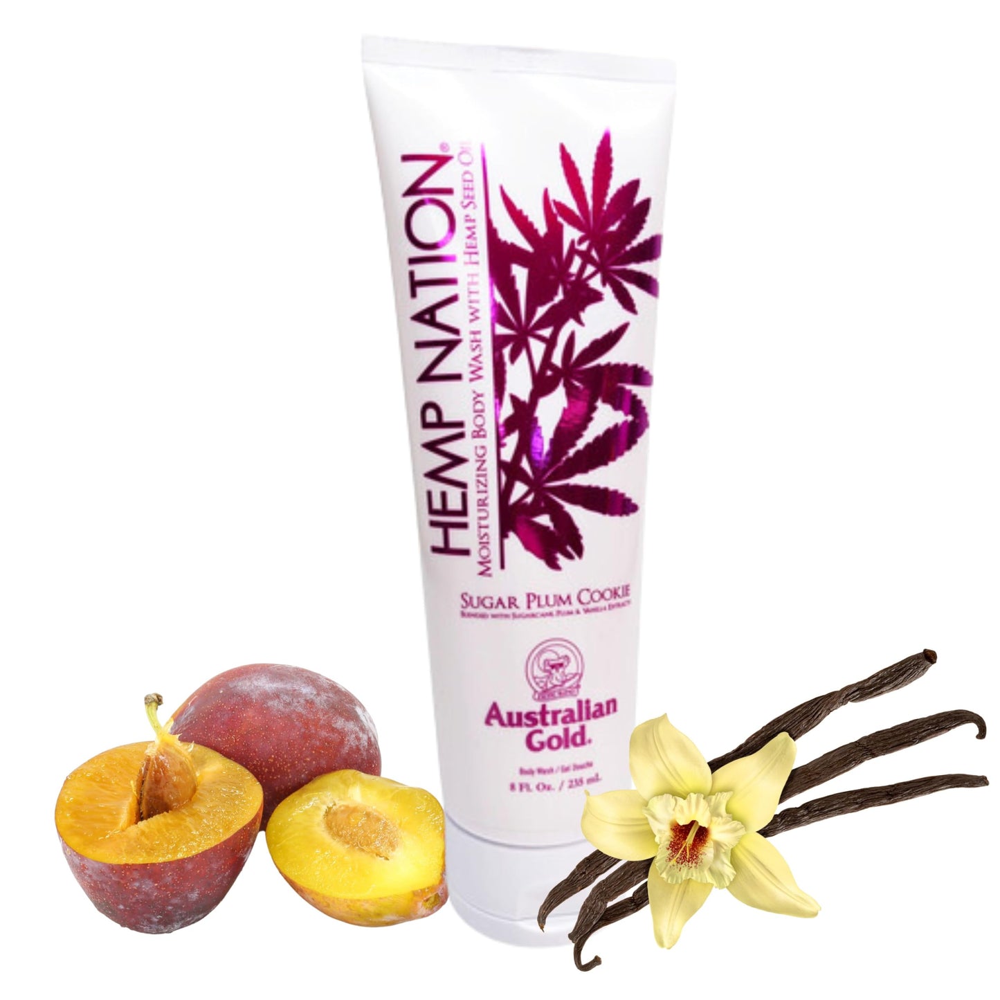 Australian Gold Hemp Nation Sugar Plum Cookie Body Wash 8oz LIMITED EDITION Beauty & Personal Care Australian Gold