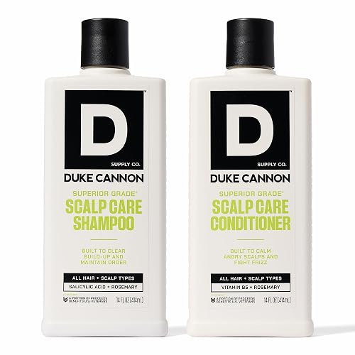 Duke Cannon Superior Grade Scalp Care Shampoo & Conditioner Bundle, 2-Pack, 14 oz Each - Deep Cleansing, Scalp Soothing, Sulfate-Free, Moisturizing Beauty & Personal Care Duke Cannon Supply Co.