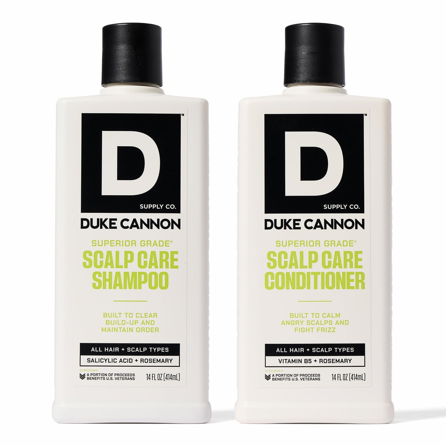 Duke Cannon Superior Grade Scalp Care Shampoo & Conditioner Bundle, 2-Pack, 14 oz Each - Deep Cleansing, Scalp Soothing, Sulfate-Free, Moisturizing Beauty & Personal Care Duke Cannon Supply Co.