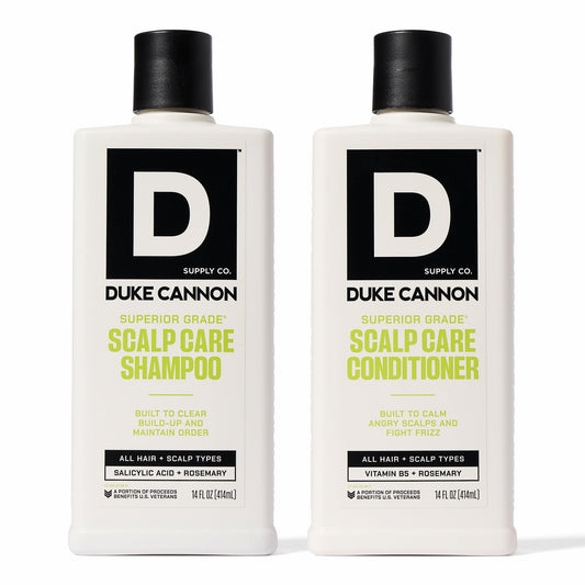Duke Cannon Superior Grade Scalp Care Shampoo & Conditioner Bundle, 2-Pack, 14 oz Each - Deep Cleansing, Scalp Soothing, Sulfate-Free, Moisturizing Beauty & Personal Care Duke Cannon Supply Co.