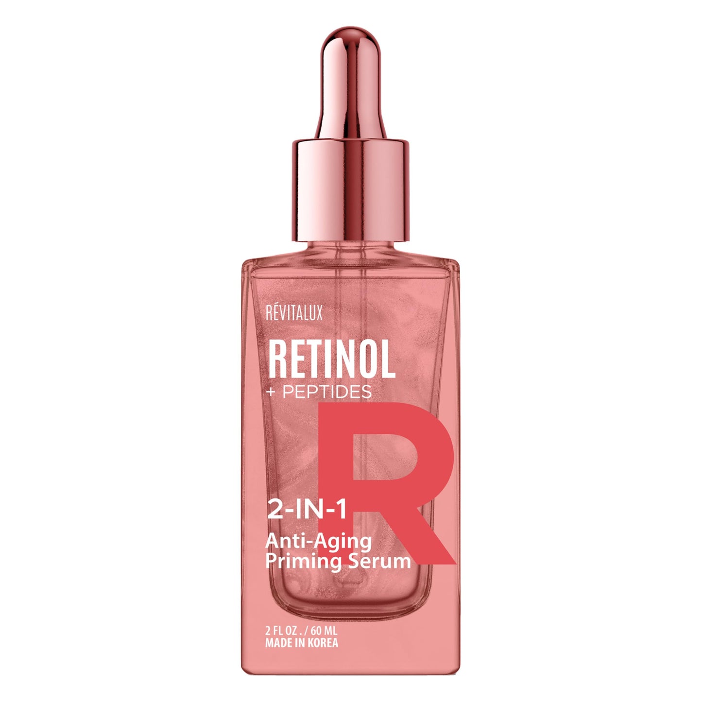 RevitaLux Retinol & Peptides 2-in-1 Serum - Anti-Aging, Smooths Fine Lines, Wrinkle Treatment, Hydrating, Dermatologist Tested, Cruelty-Free Korean Beauty & Personal Care RevitaLux