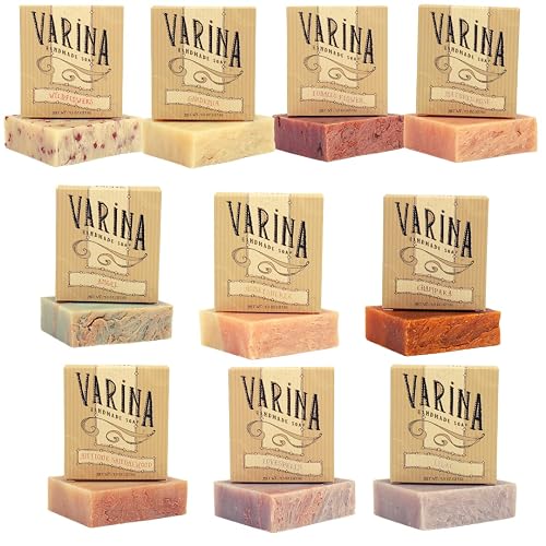 Varina Natural Floral Variety Bar Soap - Gentle Cleansing for Sensitive Skin, Floral - 10 Pack Beauty & Personal Care Varina