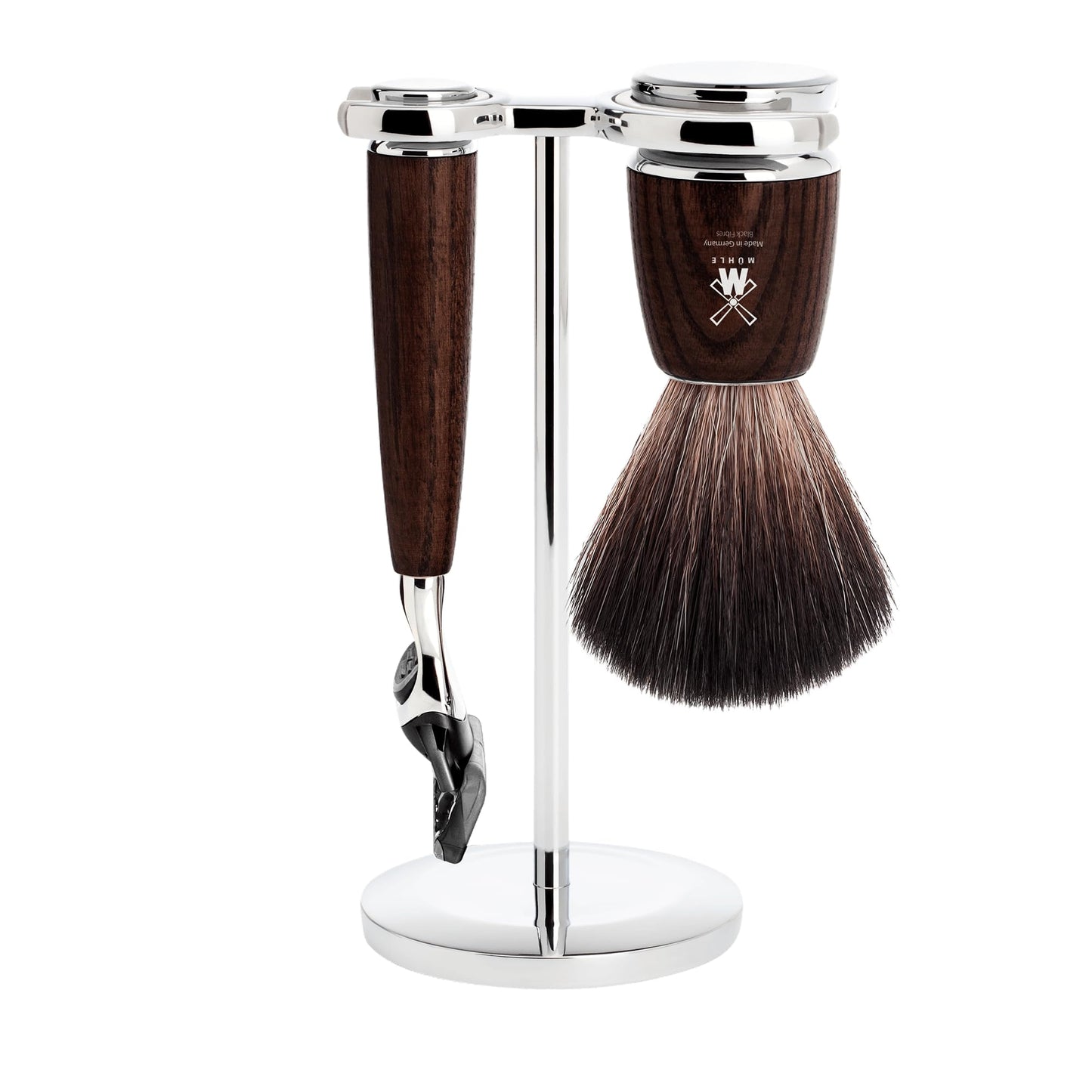 MÜHLE Gift Set: RYTMO Walnut Pure badger and Fusion razor Shaving Set - shave gift set including Grapefruit andMint Shaving cream Beauty and Personal Care MÜHLE