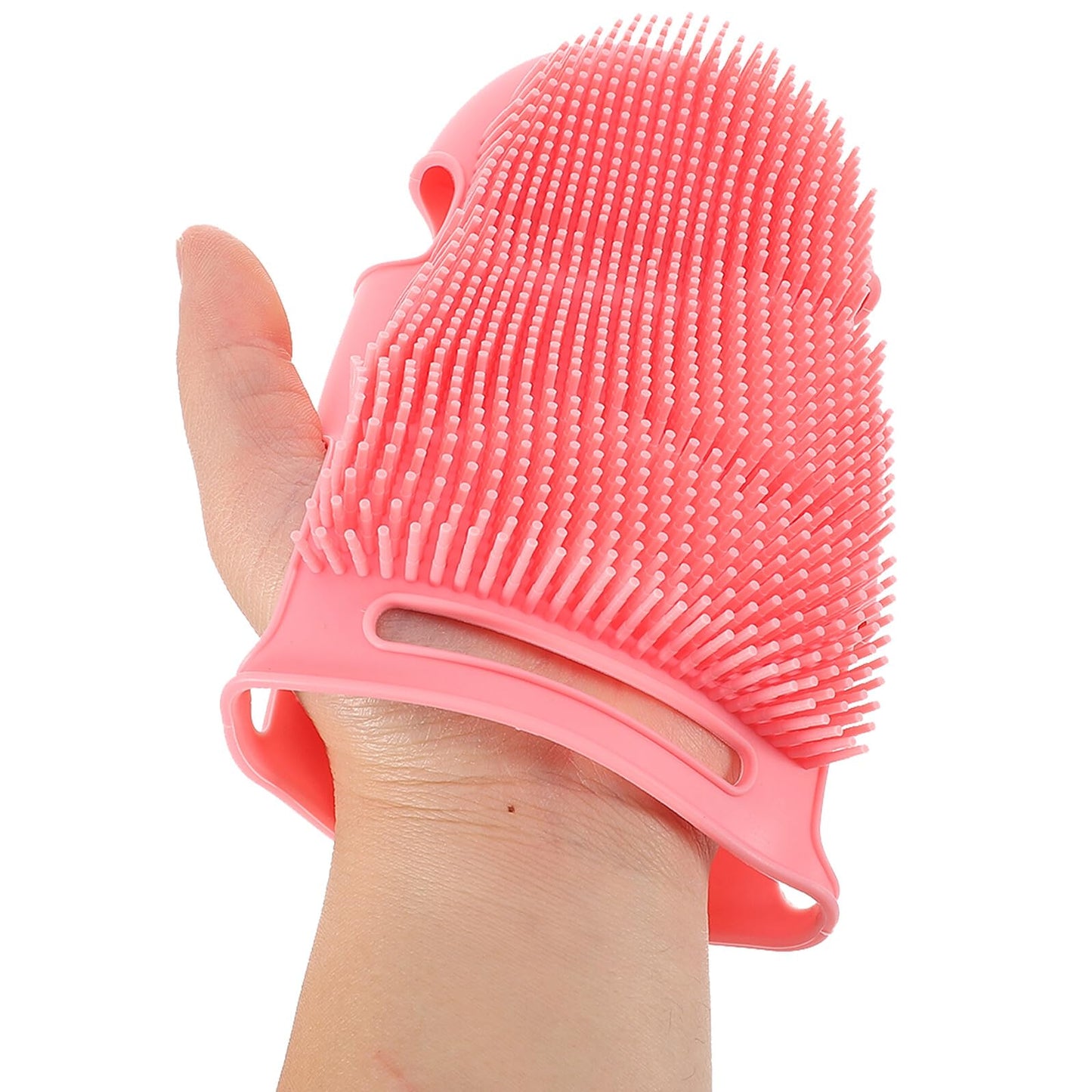 Beaupretty 2pcs Silicone Bath Scrubber Gloves for Women Soft Massage Exfoliating Body Brush with Flexible Bristles Portable Lightweight Back Clean Beauty and Personal Care Beaupretty