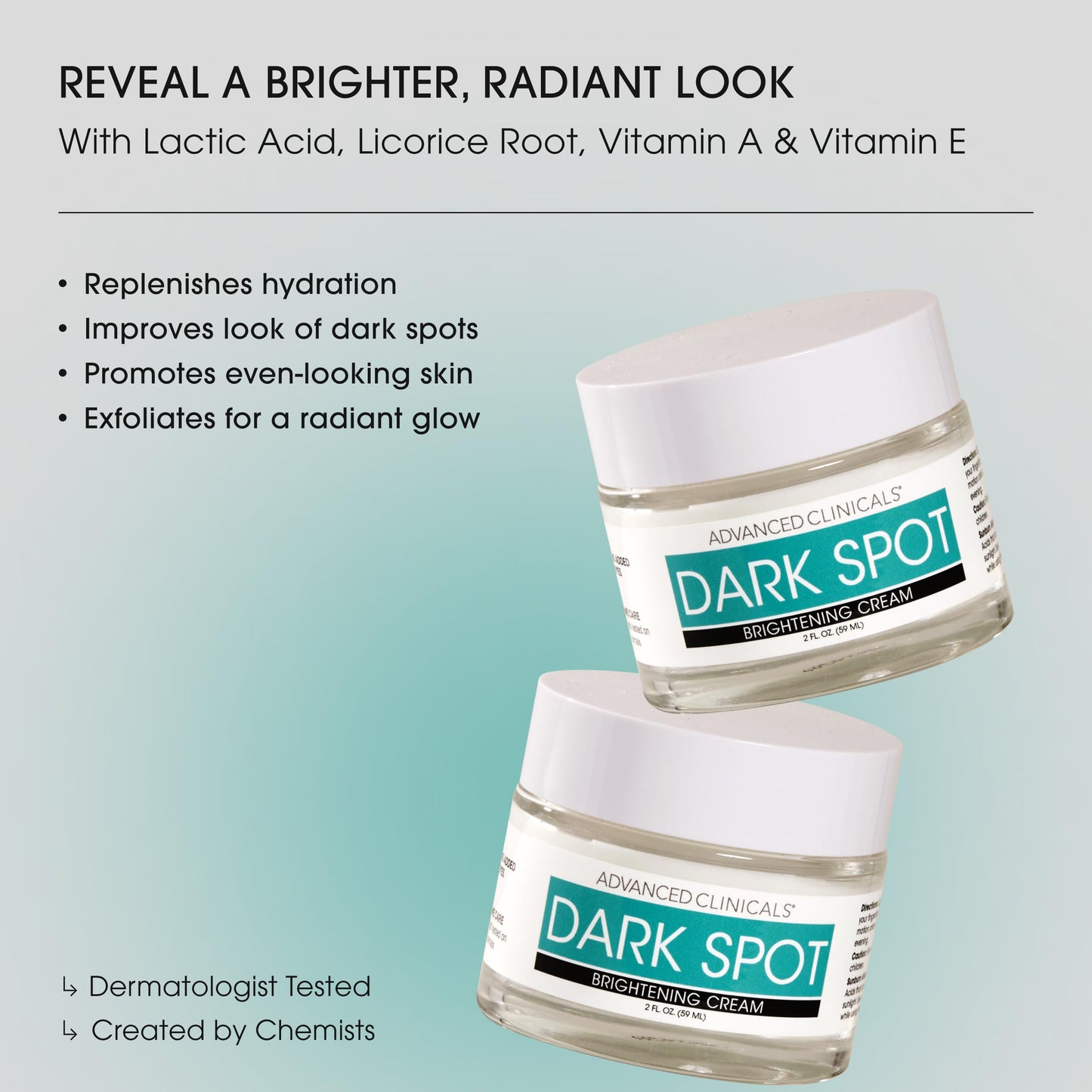 Advanced Clinicals Dark Spot Face Moisturizer | Lactic Acid Lotion For Face With Caffeine, Cocoa Butter, & Vitamin A | Brightening Cream Visibly Beauty & Personal Care Advanced Clinicals
