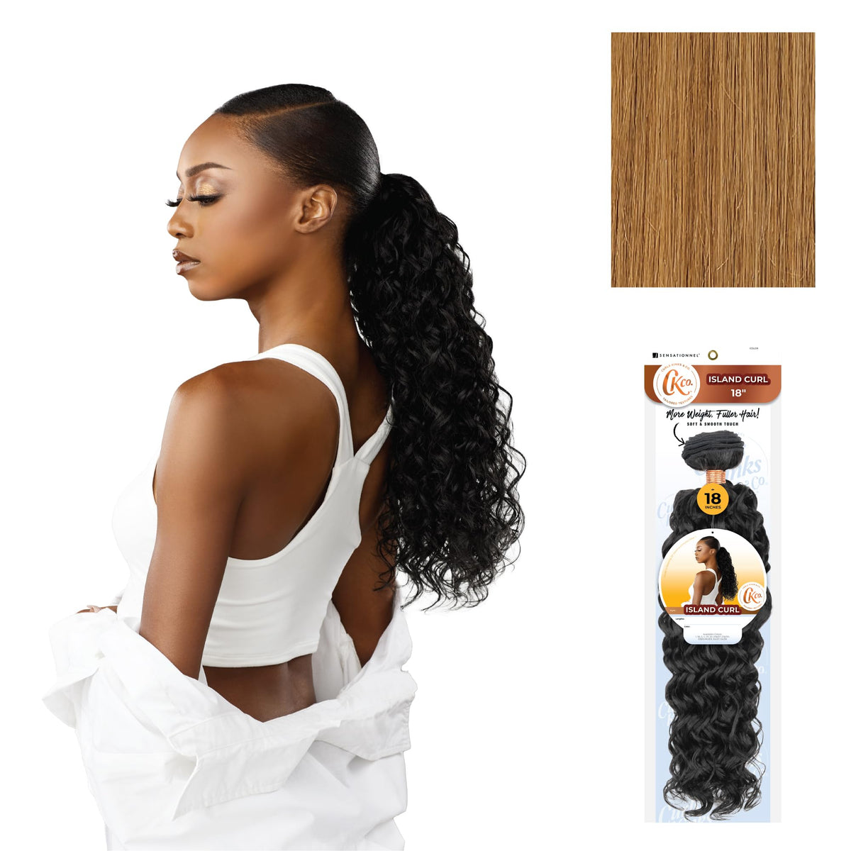 Sensationnel CKCO Synthetic Bundle-Island Curl,18 inch, 27 HONEYBLONDE