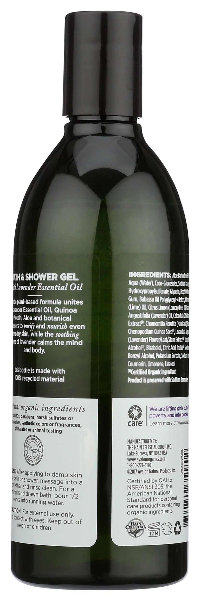 Avalon Organic Botanicals, Bath & Shower Gel, Lavender, 12 oz Beauty & Personal Care Avalon Organics