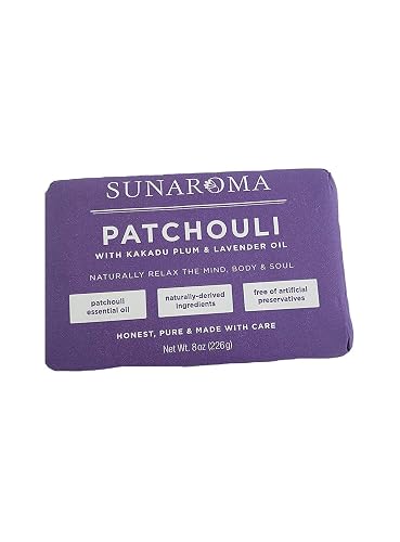 Sunaroma Patchouli Oil & Lavender Body Bar Soap, 8 Ounce (Pack of 3) Beauty & Personal Care SUNAROMA