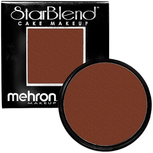 Mehron Makeup StarBlend Cake Makeup | Wet/Dry Pressed Powder Face Makeup | Powder Foundation | Sable Brown Face Paint & Body Paint 2 oz (56g) Beauty & Personal Care Mehron