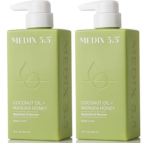 MEDIX 5.5 Coconut Oil Lotion W/ Manuka Honey Cream Skin Care Face Moisturizer & Body Cream | Firming Coconut Oil For Skin Minimizes Look Of Dry Skin Beauty & Personal Care Medix 5.5