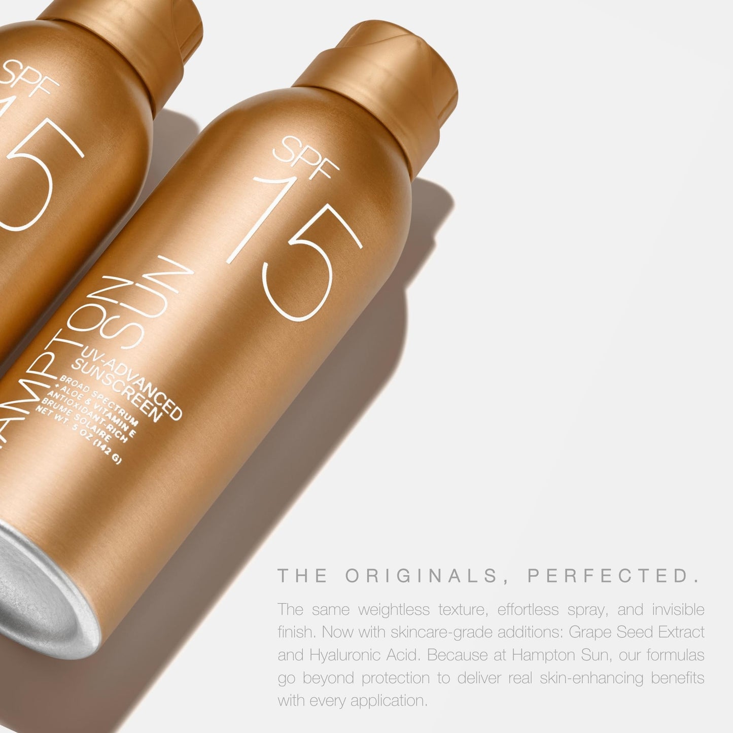 Hampton Sun SPF 15 Continuous Mist Sunscreen, Broad Spectrum UVA/UVB | Advanced Water + Sweat Resistance, Antioxidant-Rich Vitamin E + Aloe Beauty & Personal Care Hampton Sun