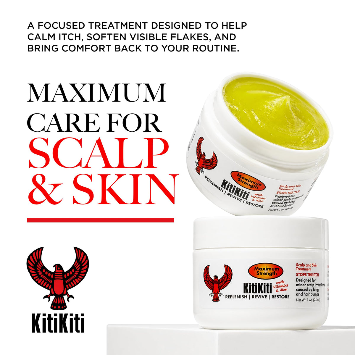 Kitikiti Scalp & Skin Treatment Means to Cure Maximum Strength 4 Oz W/vitamin & Aloe