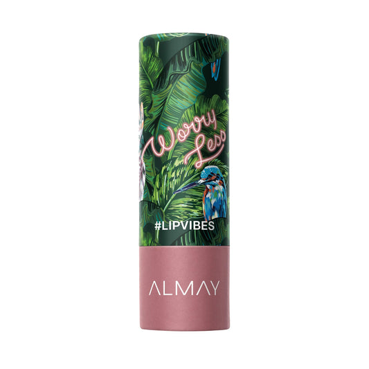 Almay Lip Vibes Lipstick with Vitamin E Oil & Shea Butter, Matte Finish, Hypoallergenic, Worry Less, 0.14 Oz Beauty & Personal Care Almay