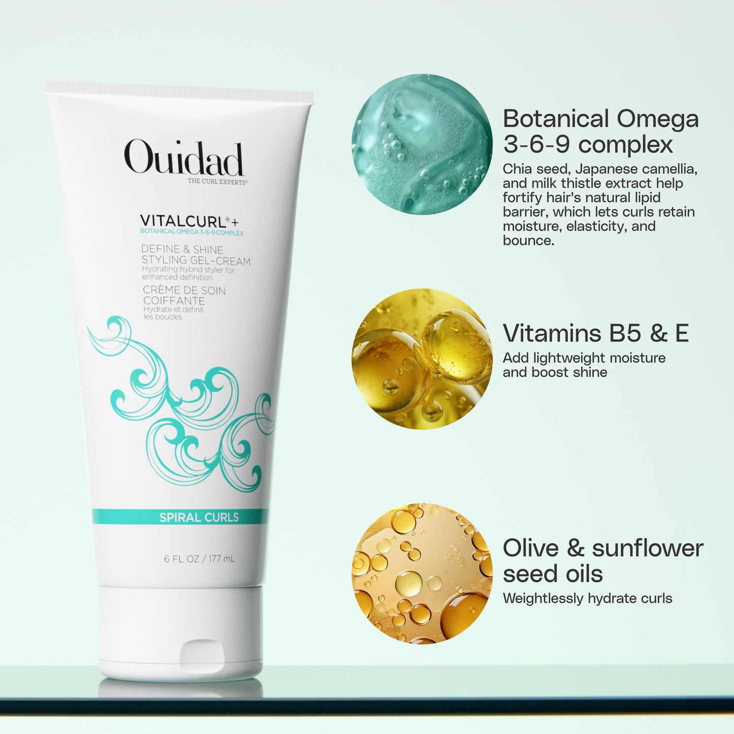 OUIDAD VitalCurl+ Define & Shine Styling Gel Cream, 6oz Beauty & Personal Care Ouidad
