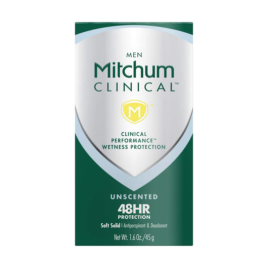 Mitchum Men Clinical Soft Solid Antiperspirant Deodorant,Unscented, 1.6 Ounce Beauty and Personal Care Mitchum