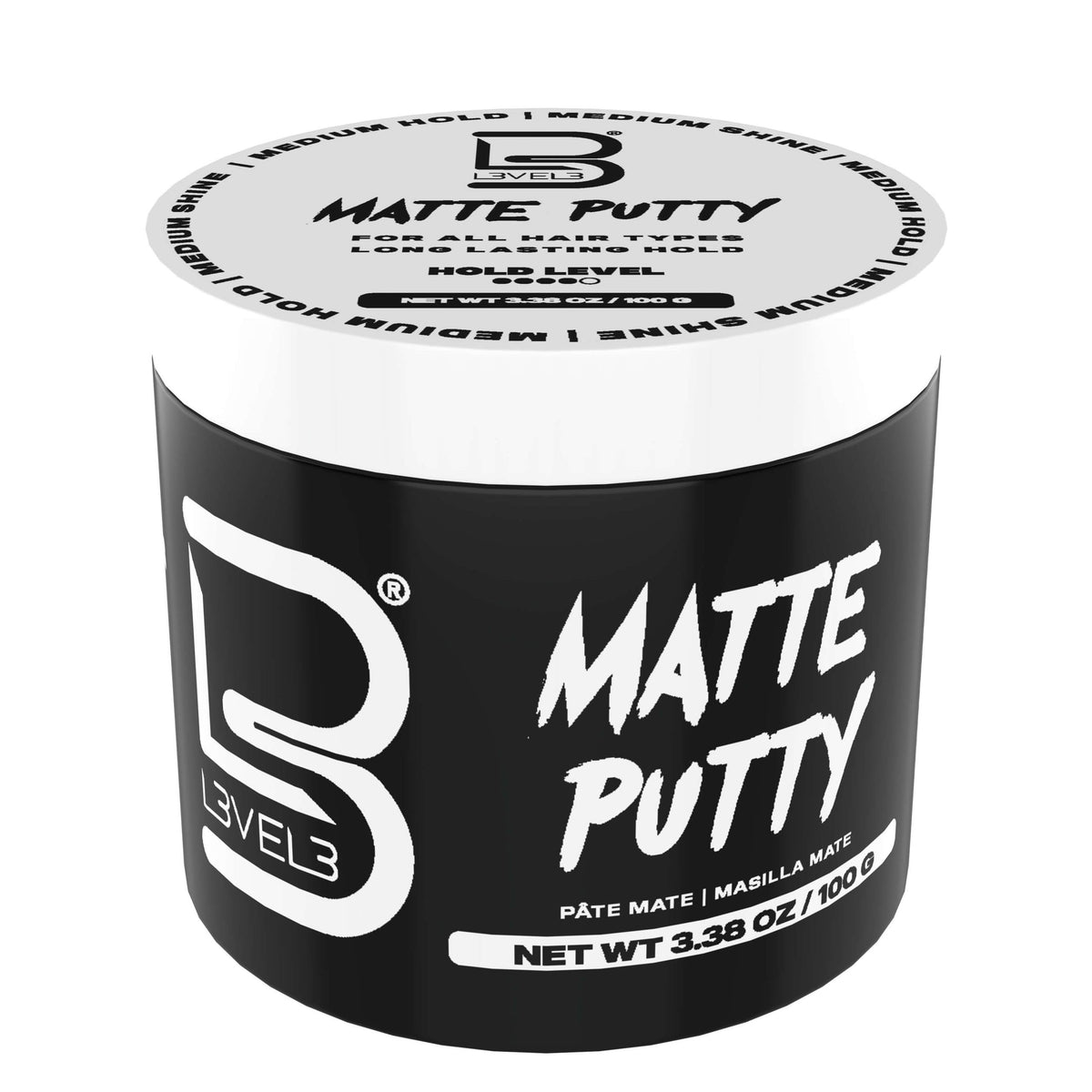 L3 Level 3 Matte Putty - Grooming Hair Product for Women and Men - Hair Texturizing Putty with Matte Finish (3.5 Ounce (Pack of 1)) Beauty & Personal Care L3