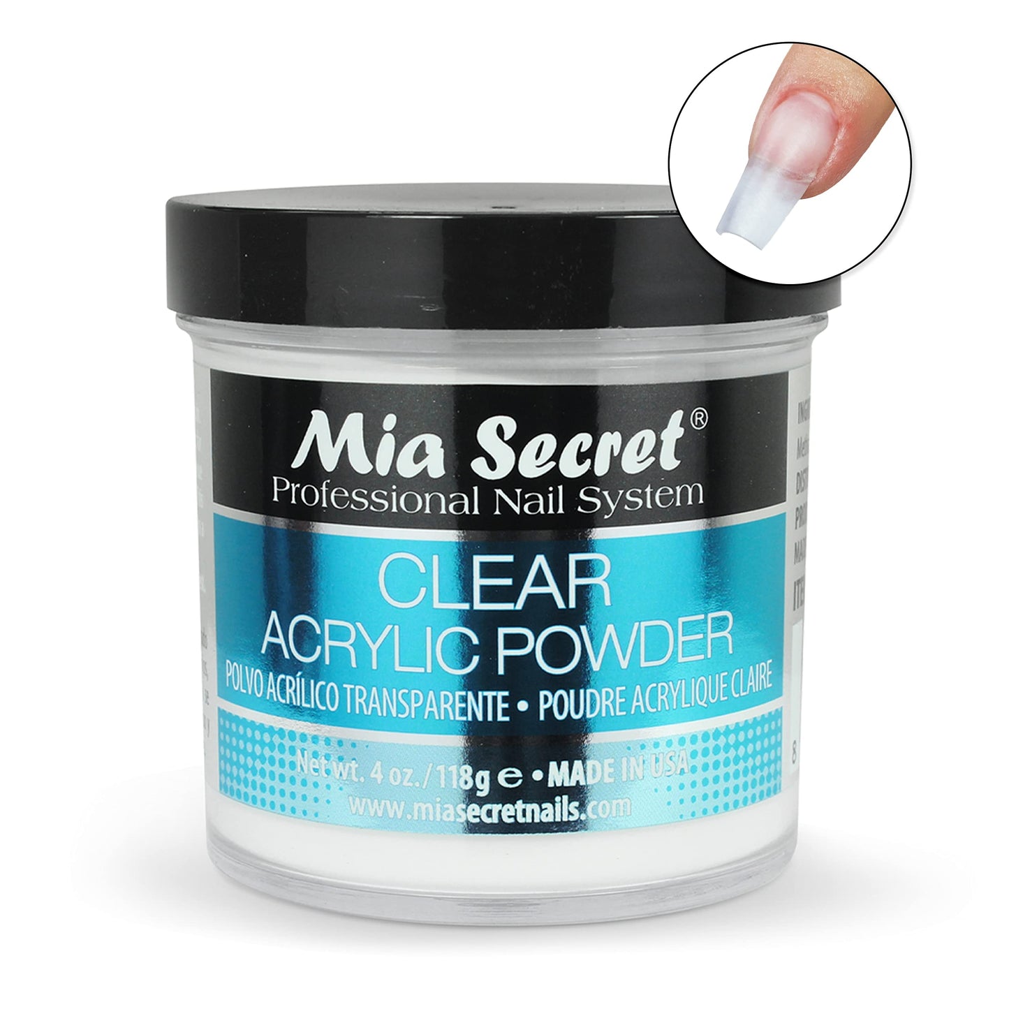 Mia Secret Clear Acrylic Powder 4oz Beauty & Personal Care Mia Secret