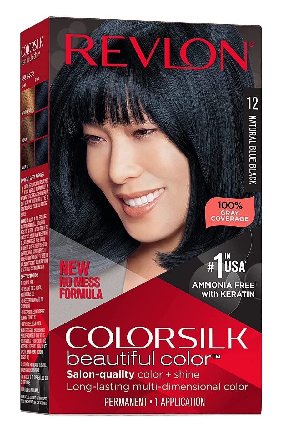 Revlon Colorsilk Beautiful Color, Natural Blue Black [12] 1 ea Beauty & Personal Care REVLON